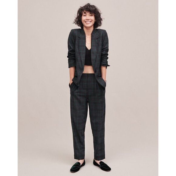 J. Crew Bi-Stretch Wool Tapered Pant in Black Watch Tartan - Picture 5 of 16